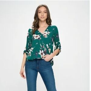NWOT West Kei Floral Blouse
